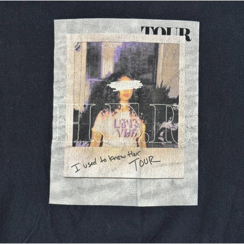 H.E.R. I‎ Used To Know Her Tour Graphic Tee Black Concert Shirt Size Large